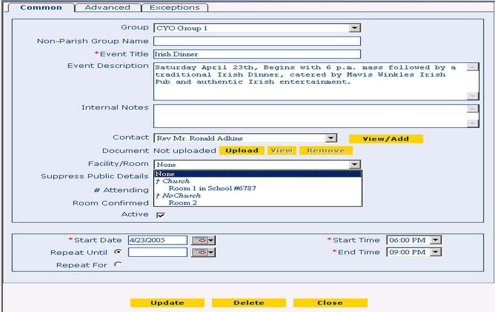 Calendar screenshot 2
