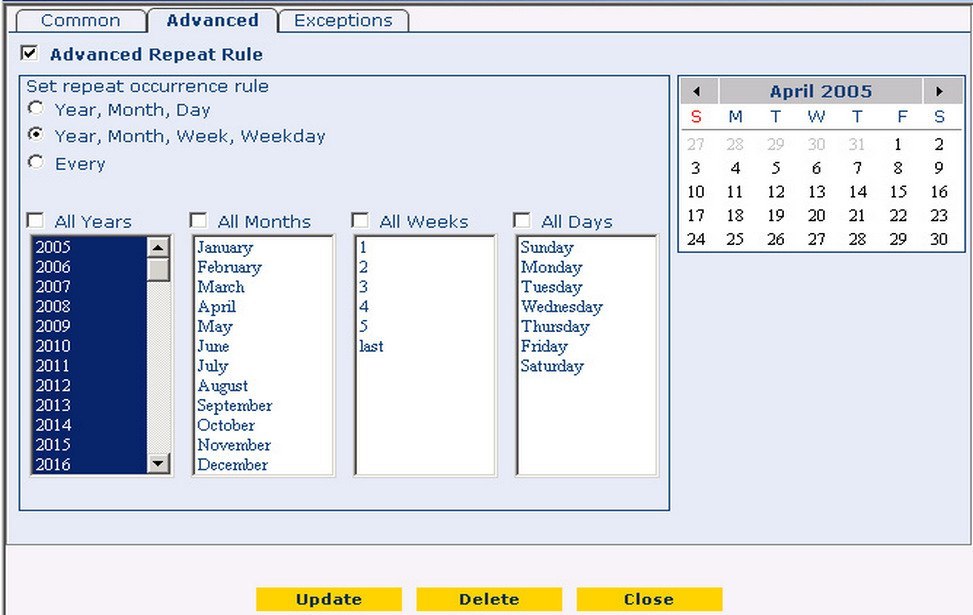 Calendar screenshot 3