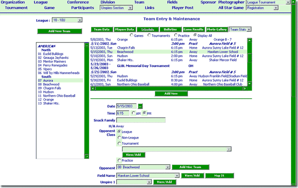 GLBL Admin screenshot