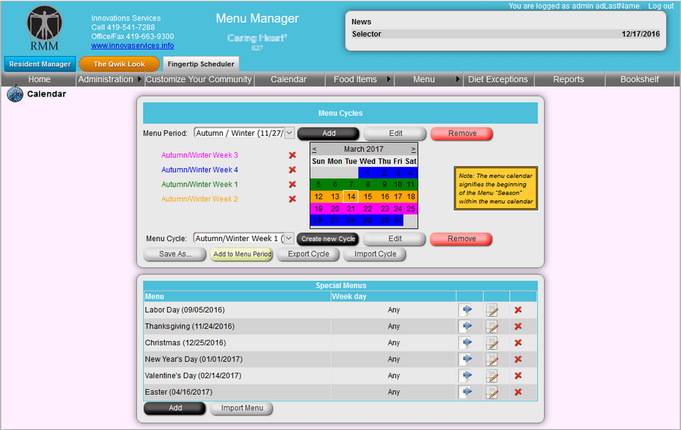 Menu Manager screenshot 2