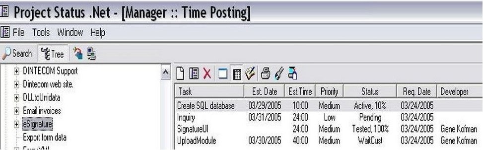 Project Status screenshot 3