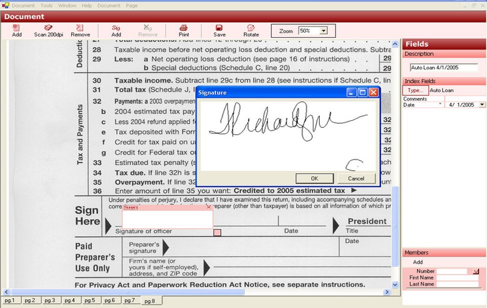 Document management screenshot 2
