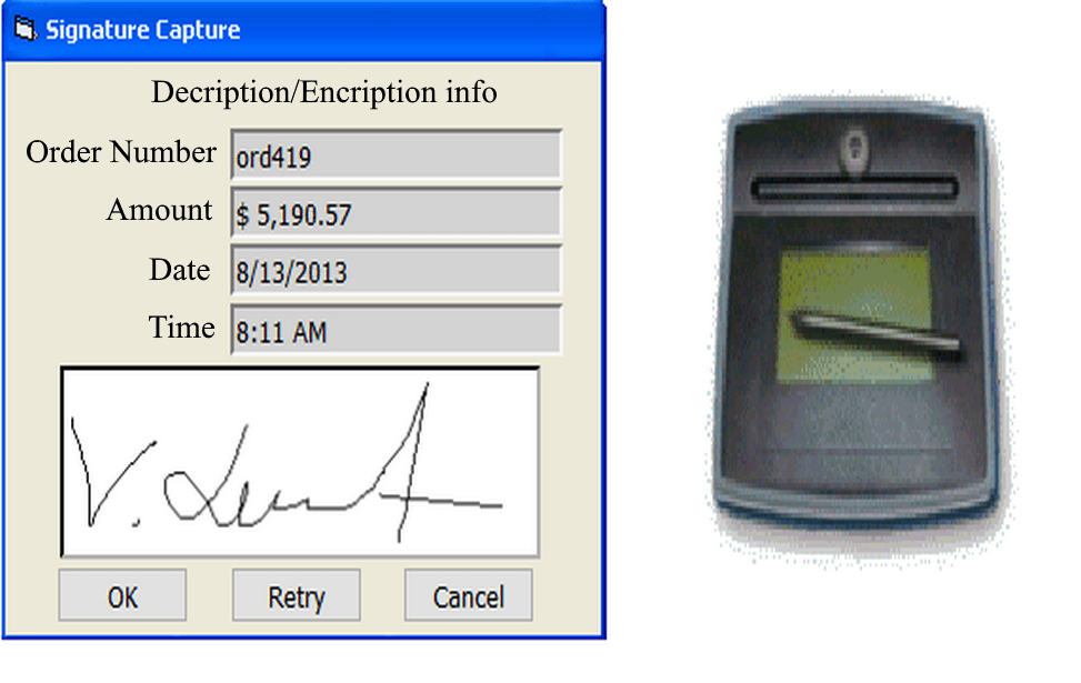 Signature Capturing screenshot