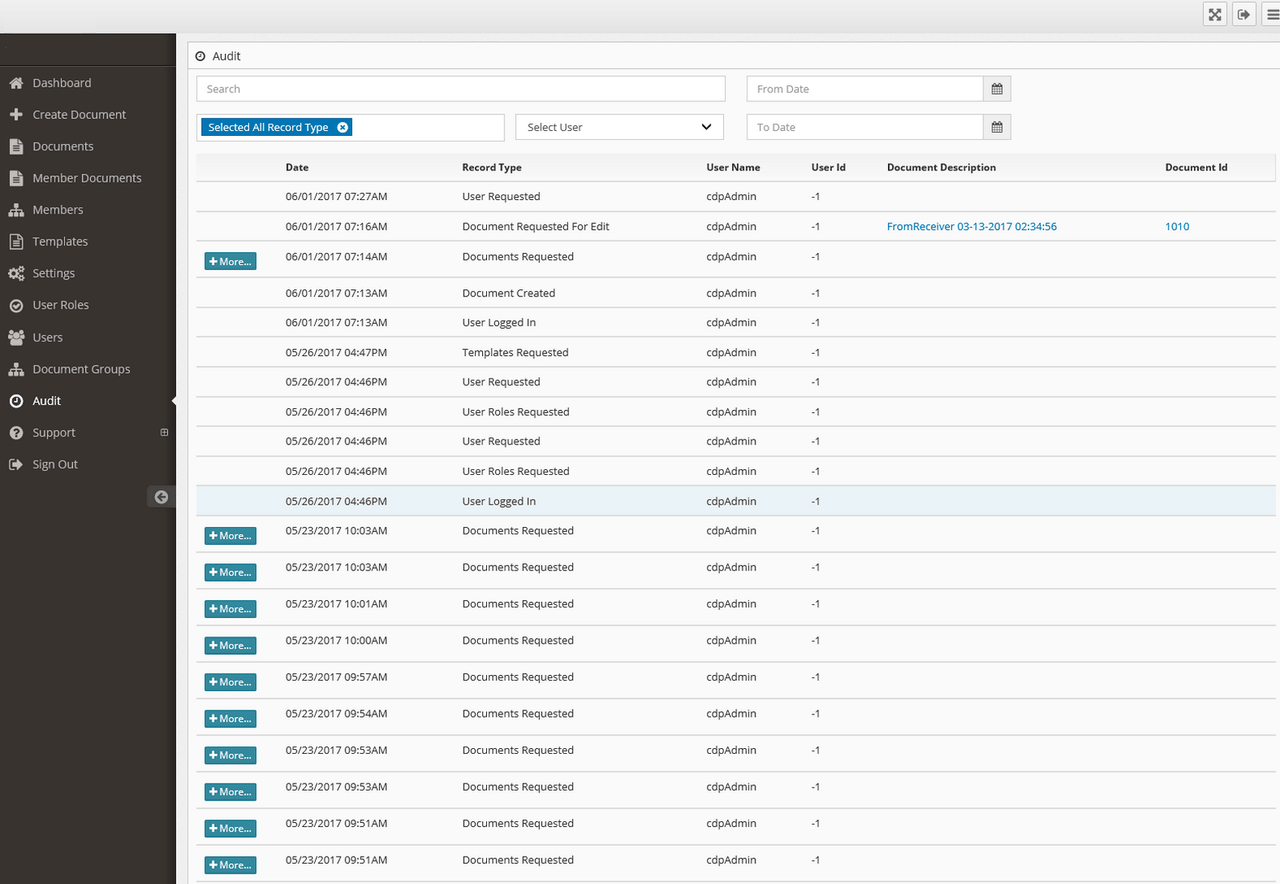 Web-based Document Manager screenshot 4